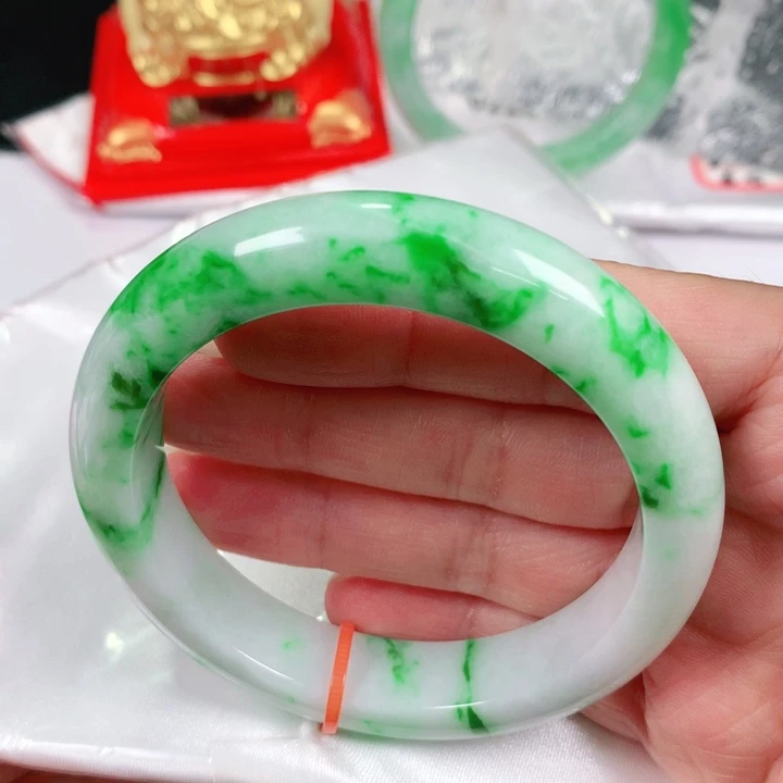 未镶嵌手镯翡翠风*   编号D216正圈57