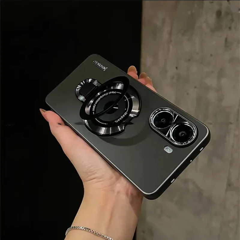 磁吸支架磨砂适用于红米turbo4/k80手机壳全包防摔高档防指纹简约