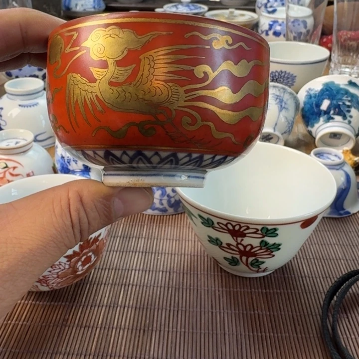 青花瓷器杯子茶具