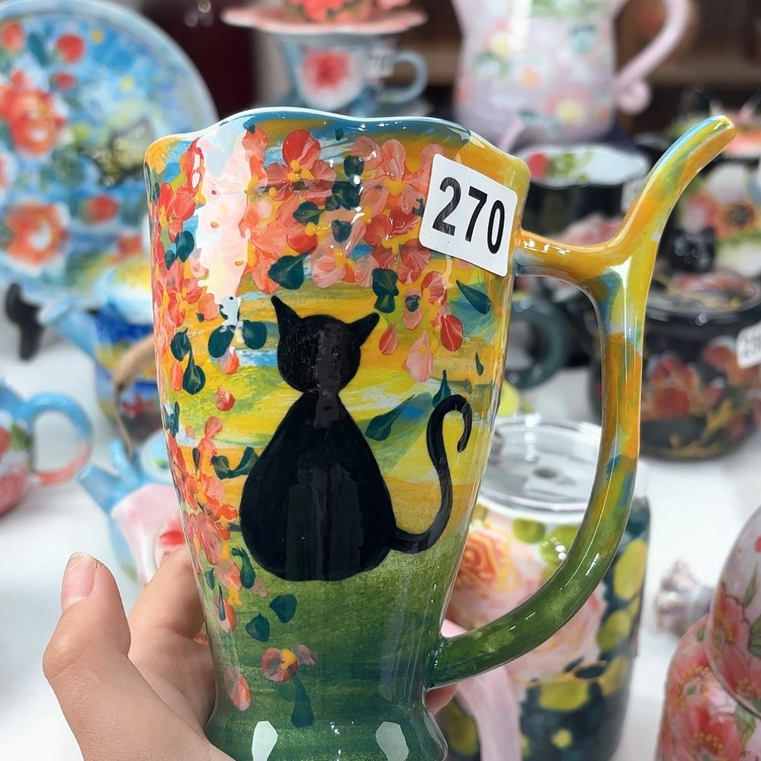 景德镇手绘高温釉下彩陶瓷茶具