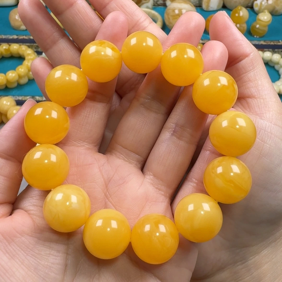 琥珀未镶嵌手链同料