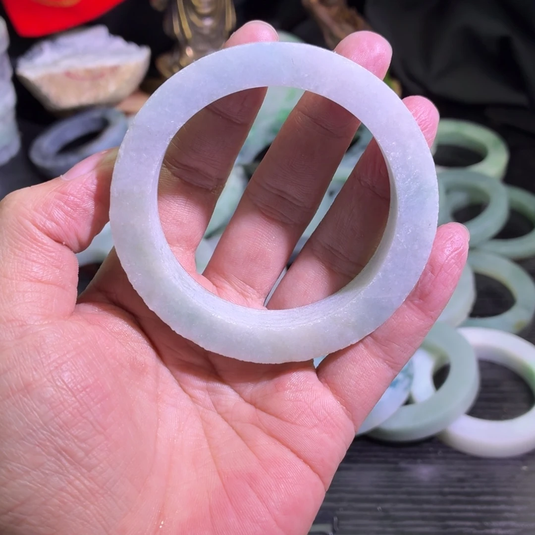 定制翡翠未镶嵌天然翡翠A货毛胚手镯定制