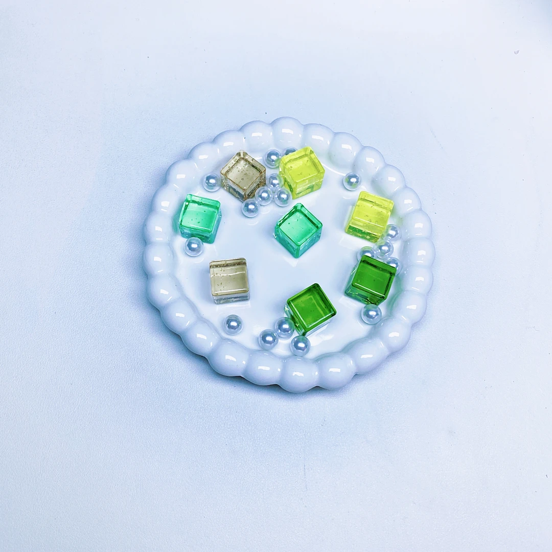 【绿野盎然】平面18mm夜光细闪星空冰块 手工diy亚克力仿真冰块