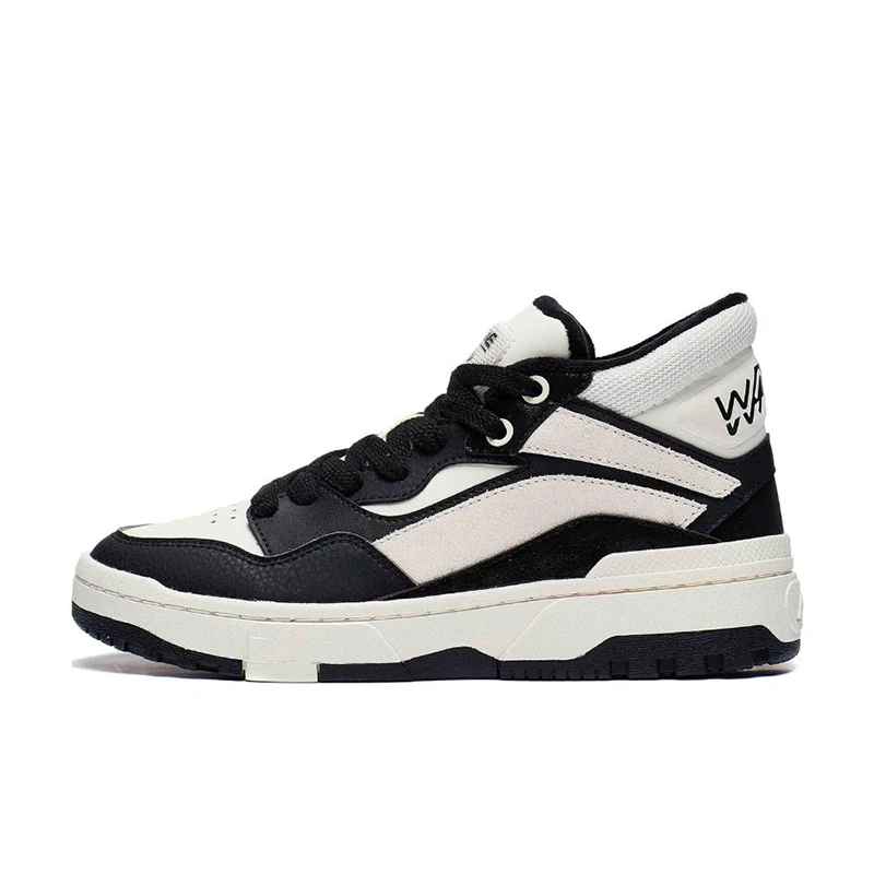 Lining/李宁正品2023新款女子百搭加绒保暖高帮休闲鞋AGCT226-2