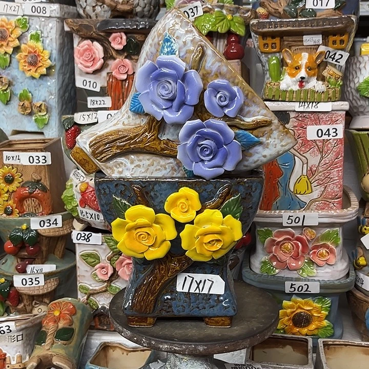 粗陶材质多肉花盆