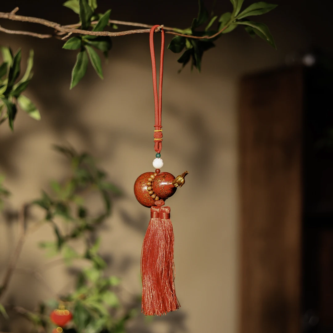 【静姐小院】小葫芦挂饰A(犀皮红)（林剑军0270）