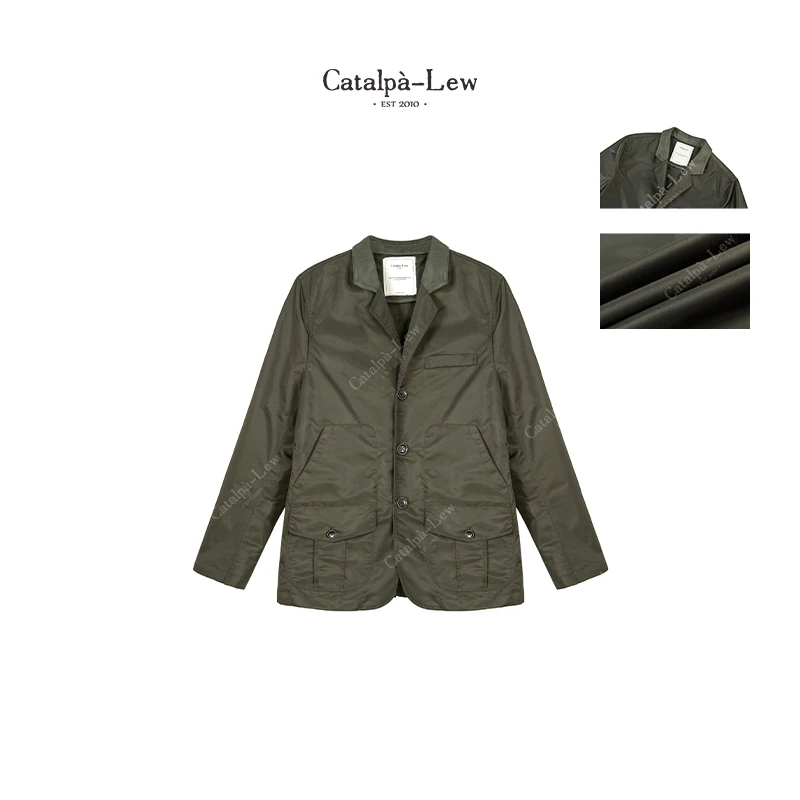 CatalpaLew25春季「信条」墟生美学手工补丁三本针西装#C51532