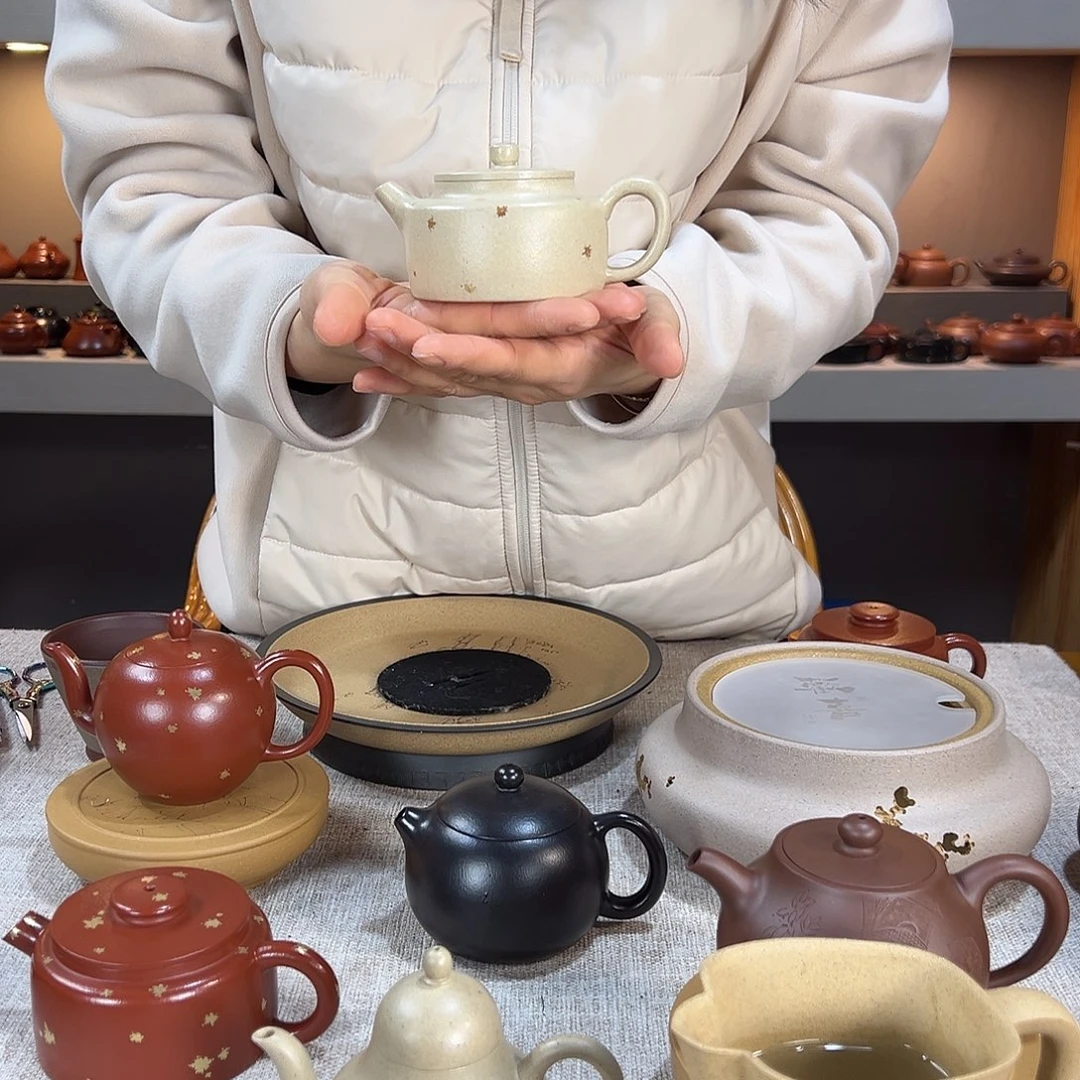 紫砂茶壶武****锅德钟 150cc 本绿