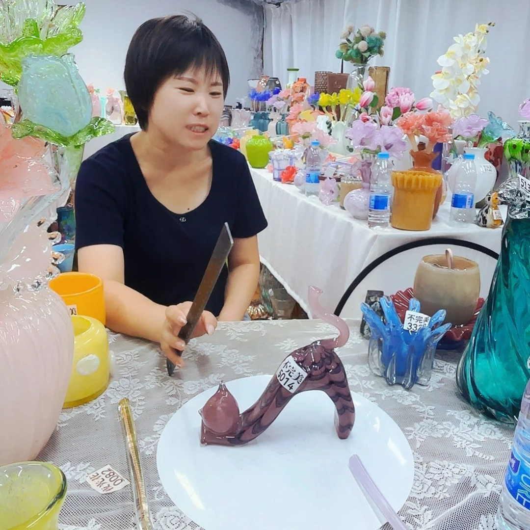 琉璃花瓶摆件工艺品5014