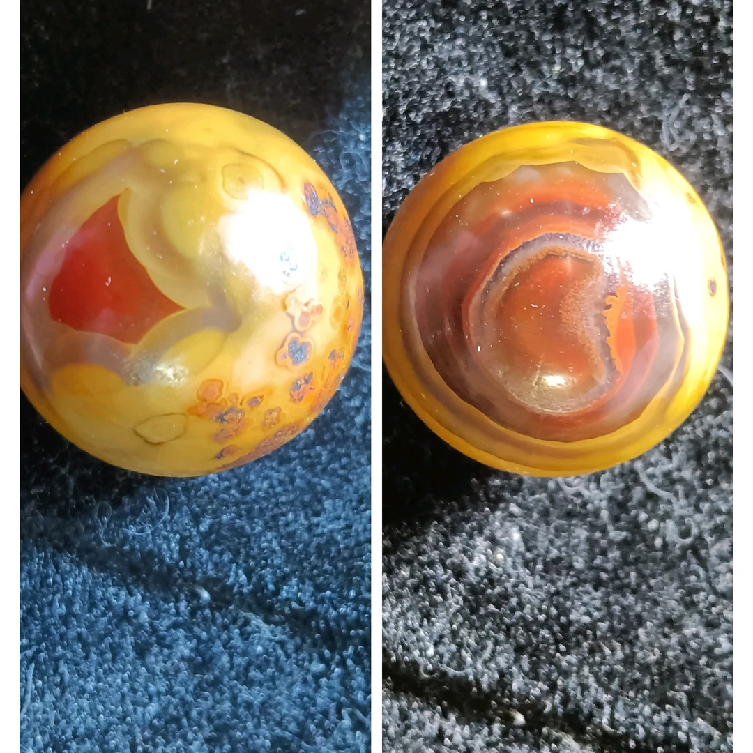 战国红草花玛瑙珠子25+（微瑕）