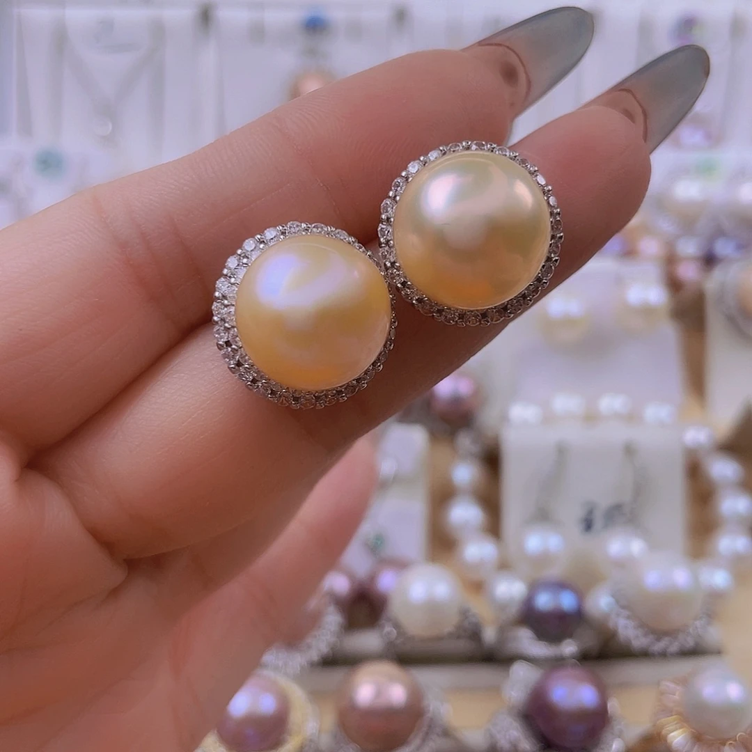 未镶嵌耳饰淡水珍珠