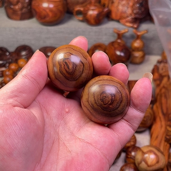 黄花梨/降香黄檀海南黄花梨油梨4.0手球工艺品
