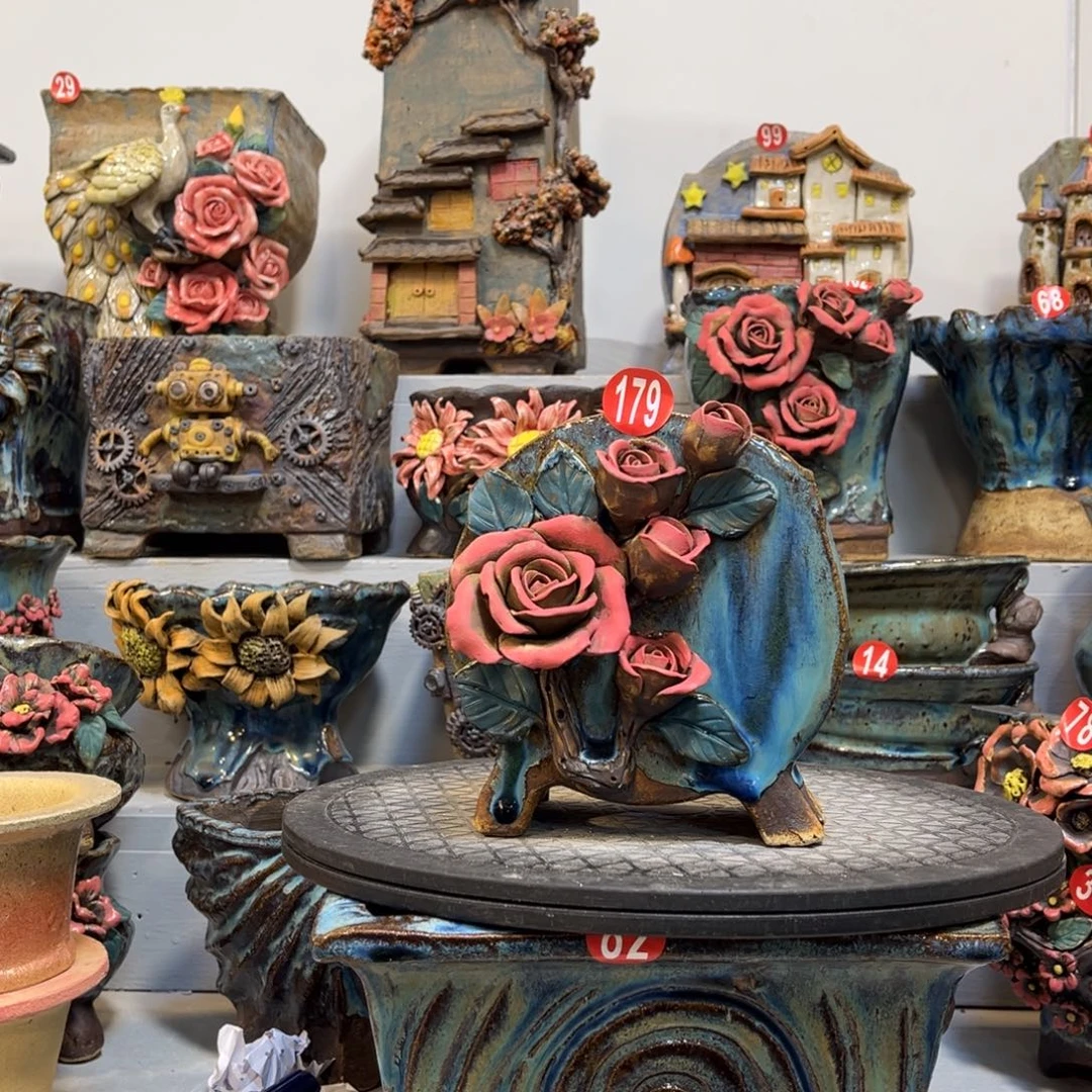 陶瓷微瑕179 号陶然花盆