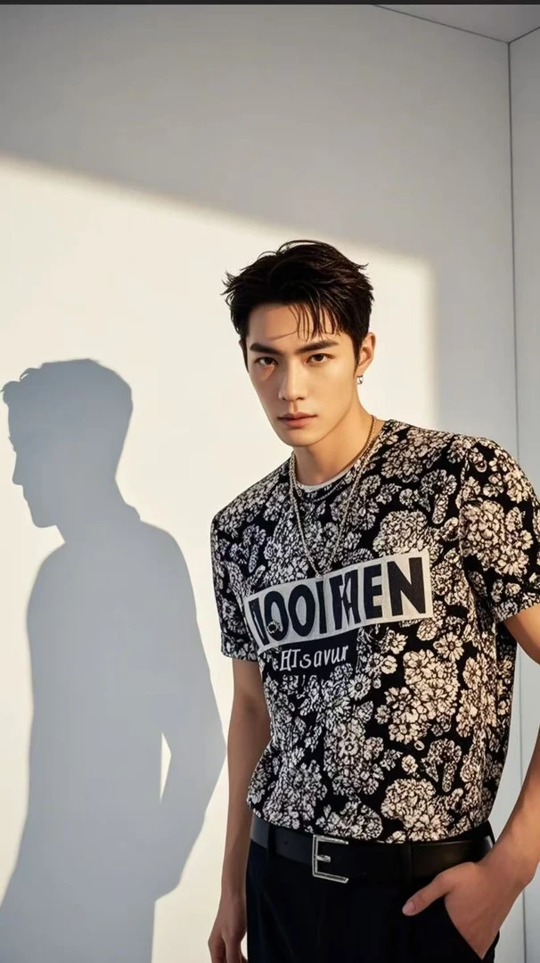 09-8024巴家烫珠轻奢男士短袖