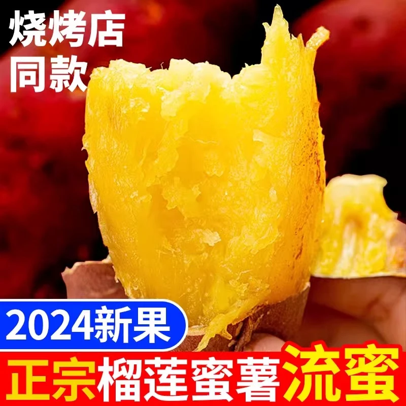 包邮正宗真榴莲蜜薯黄心红薯新鲜玛莎莉黄金番薯现挖地瓜蔬菜整箱
