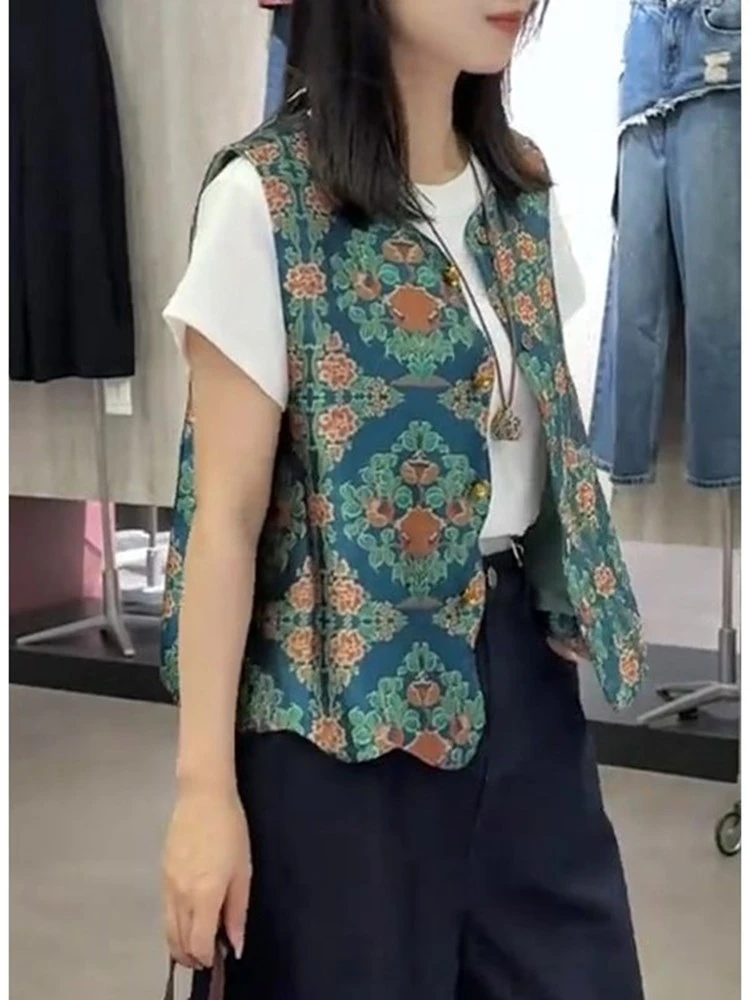 新中式国风小众别致时尚无袖坎肩马甲女2025秋季新款宽松减龄上衣
