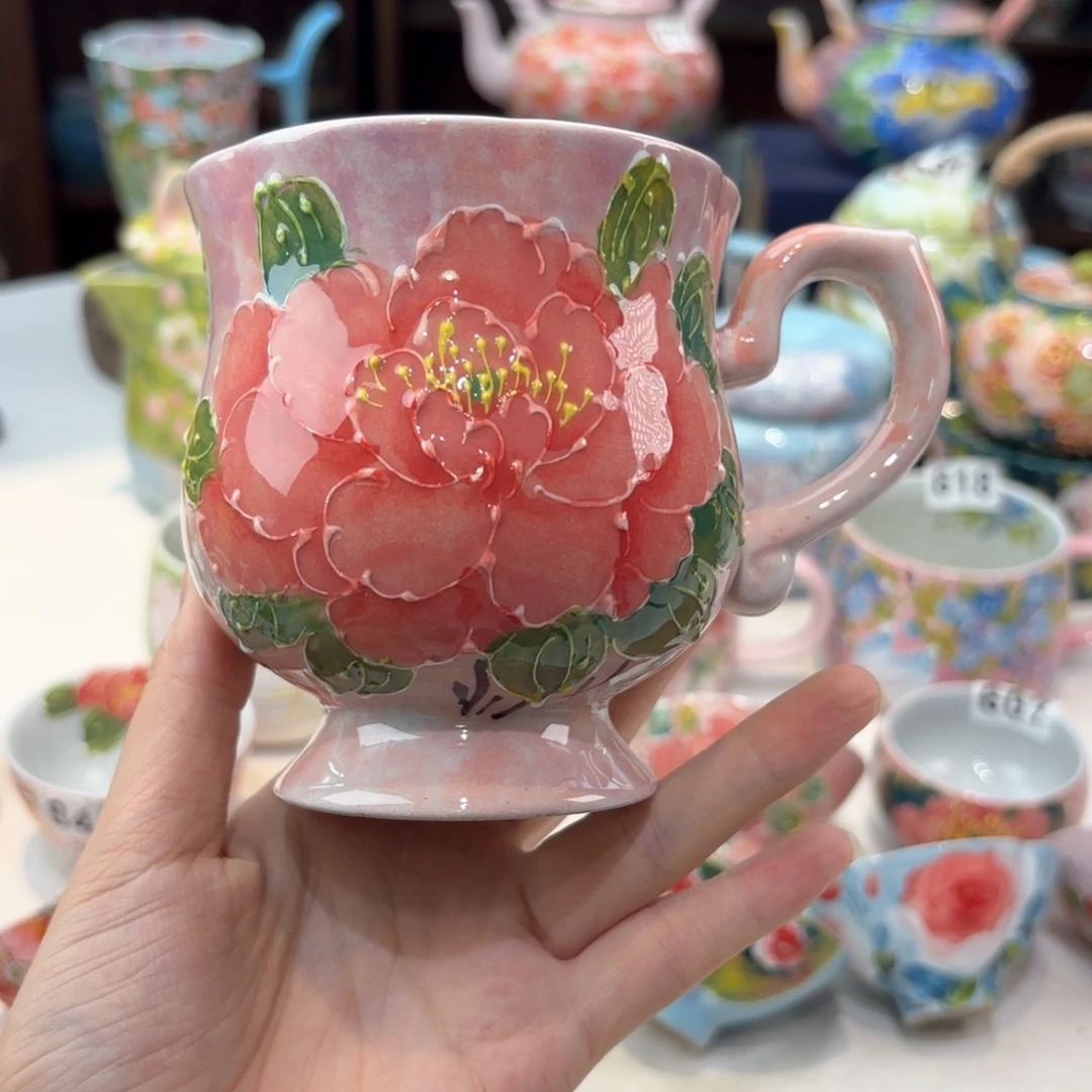 景德镇手绘高温釉下彩陶瓷茶具