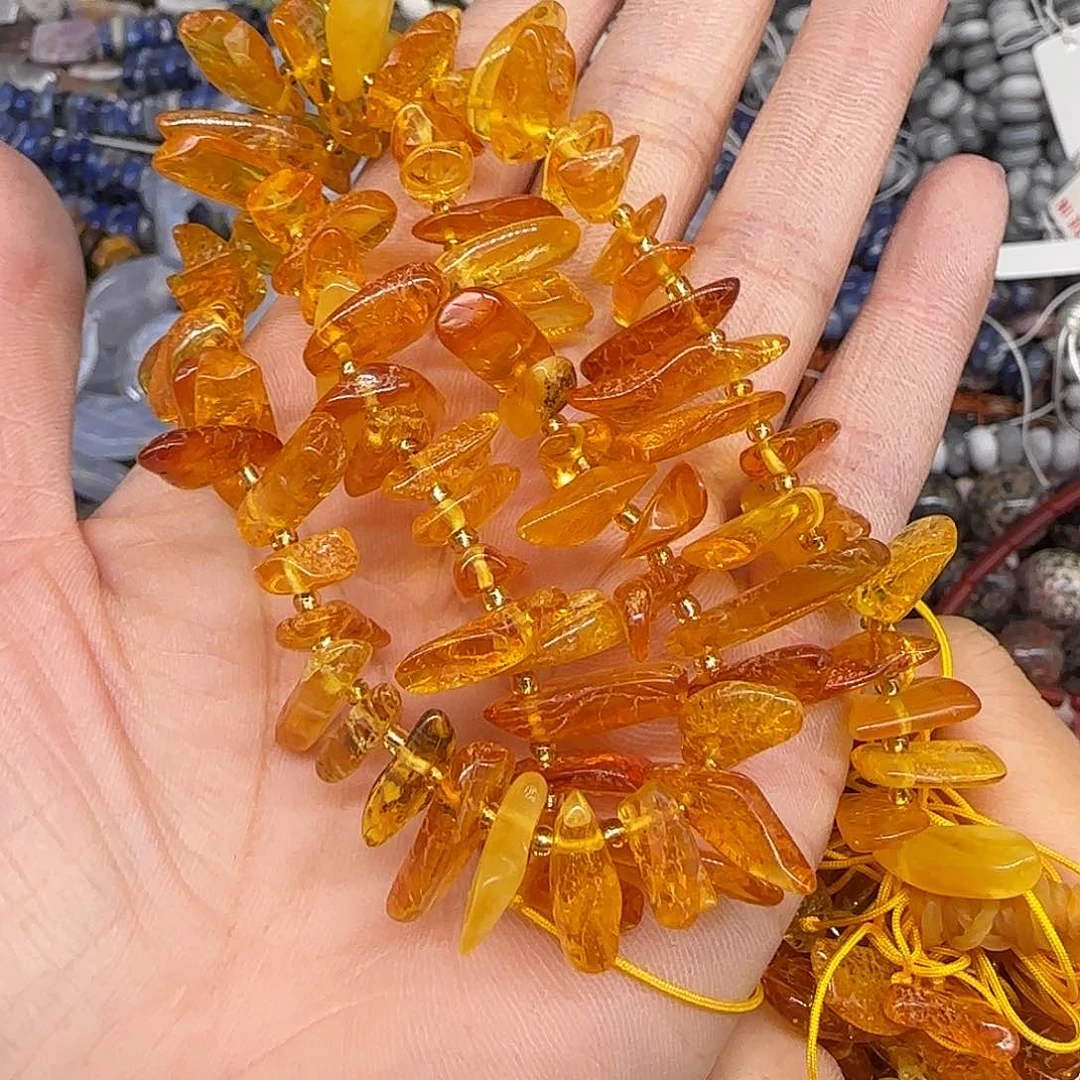 玛瑙/玉髓合金珠宝半成品蜜蜡卡子10-12mm一条