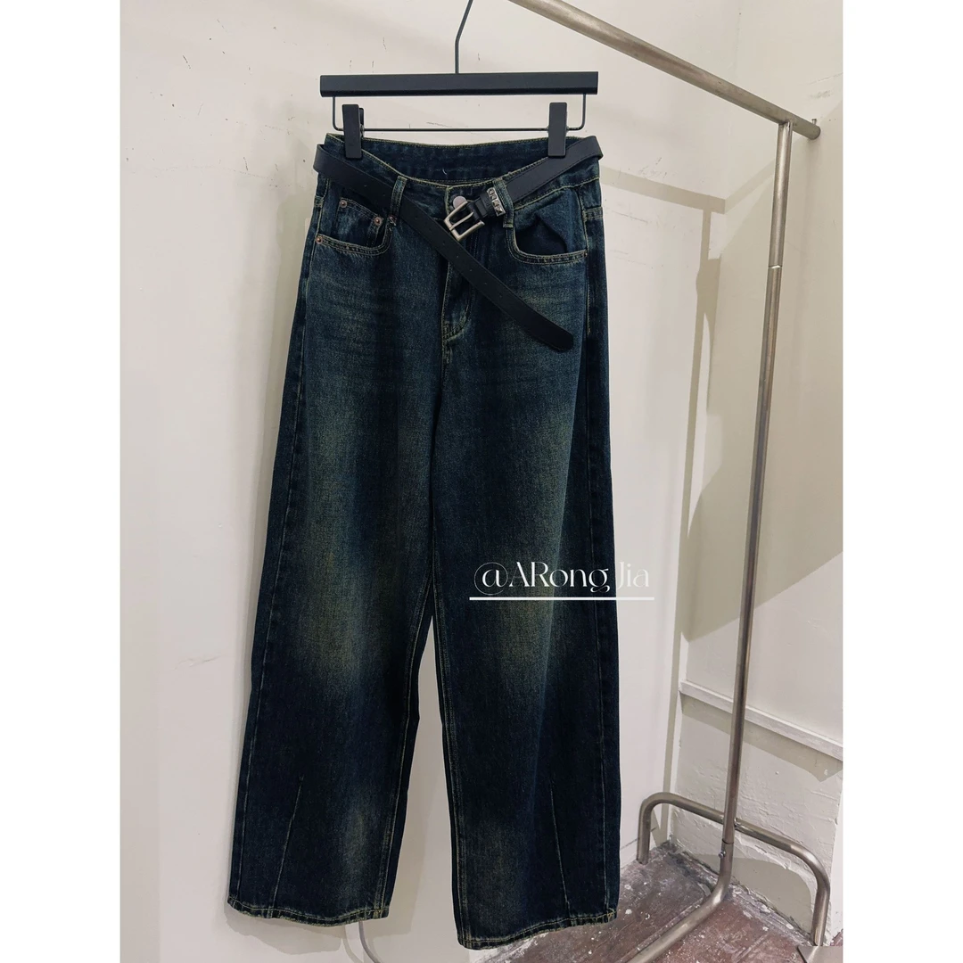 【ARONG阿荣家】拖地裤00212-蓝色-SML-XL