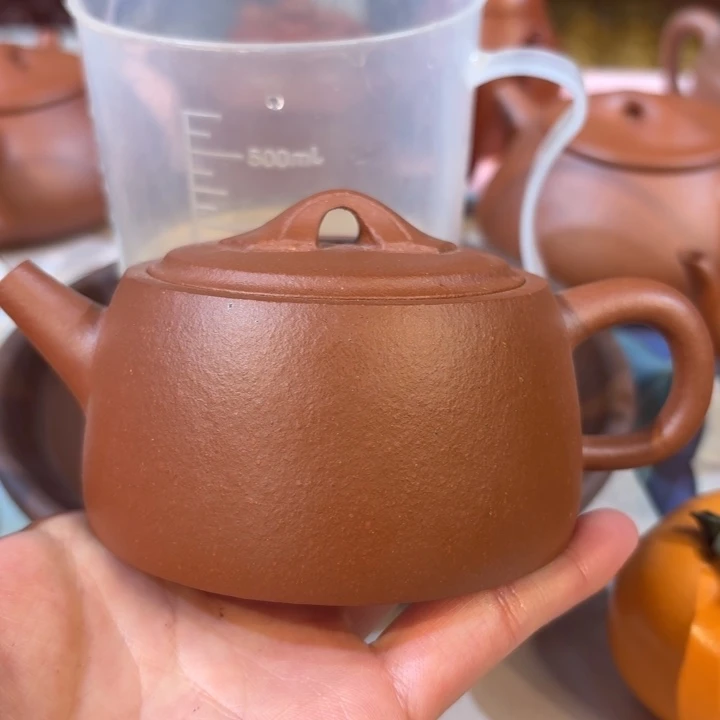 紫砂茶壶华**友微霞带痣200cc 景兰