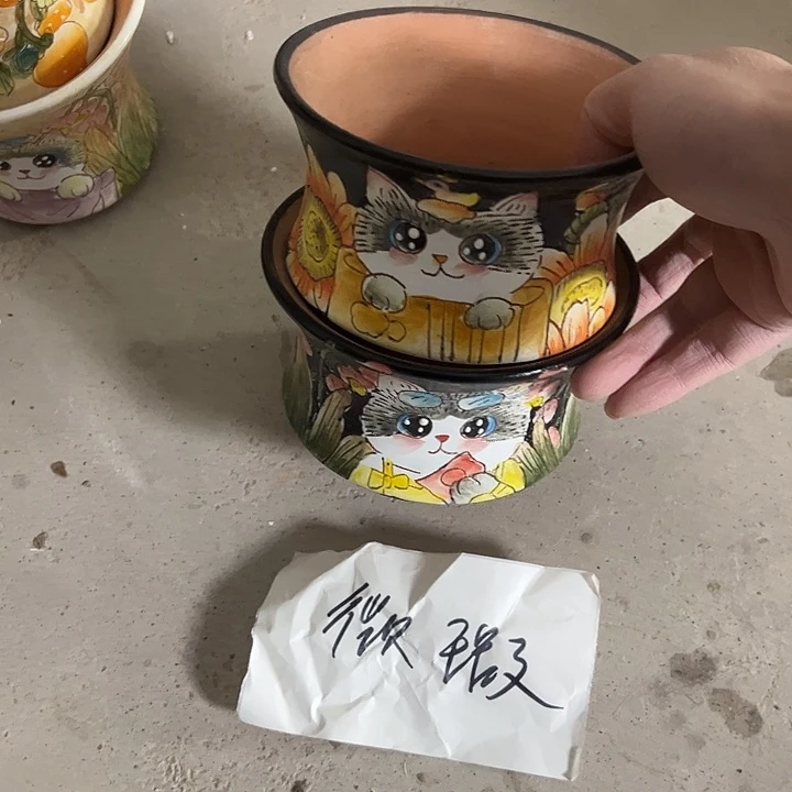 景德镇手绘花盆性价比超高的直播间