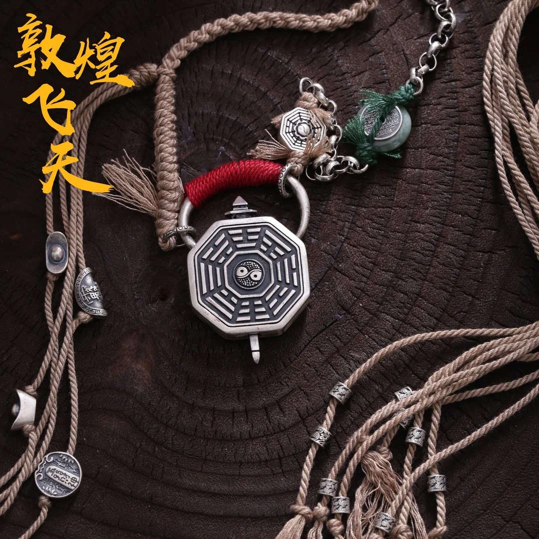 坠链均925银 N16714 莲花手提项链