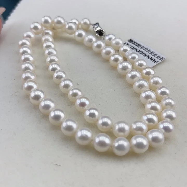 淡水珍珠银S925镶嵌颈饰7➕极光冷白高品