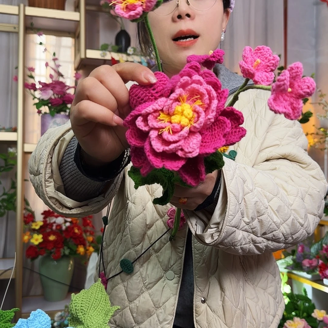 手工钩织设计花束