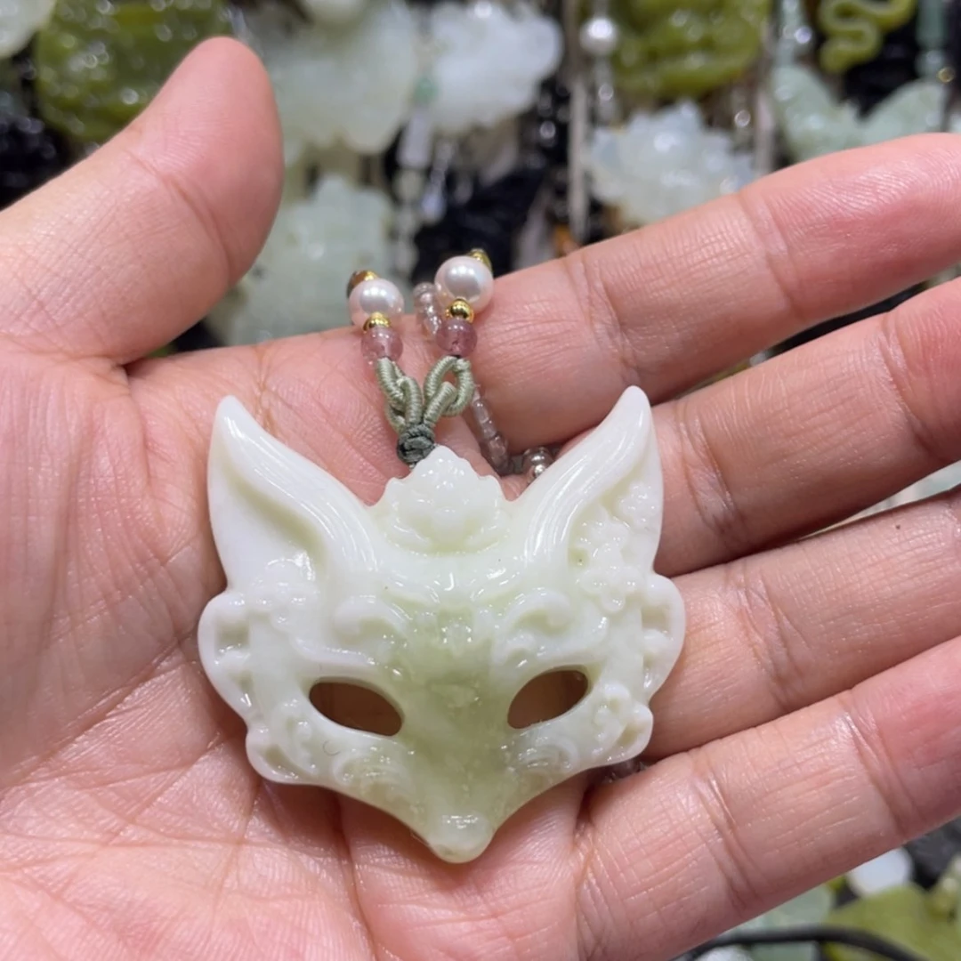 【闪购商品】岫玉颈饰未镶嵌玲*10吊坠