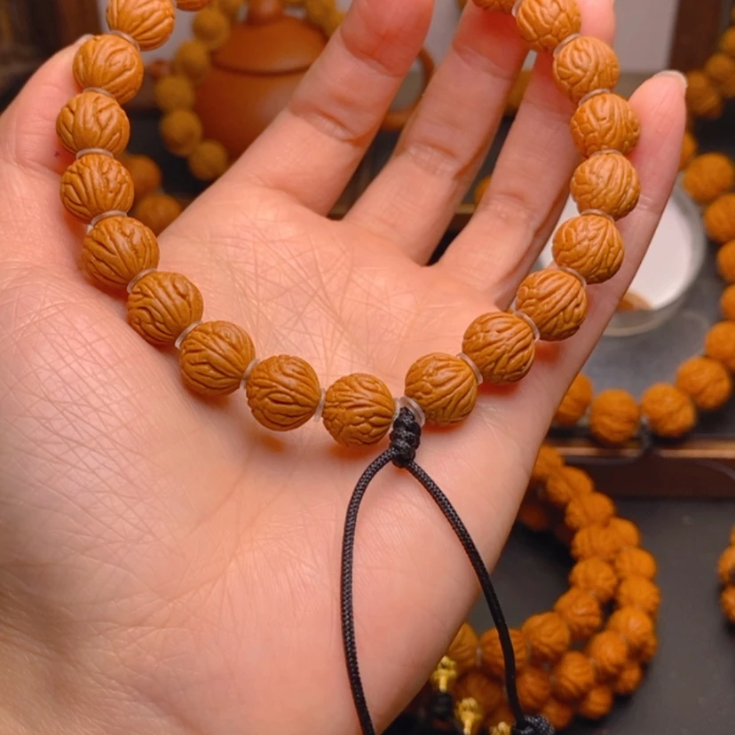 【闪购商品】桃核手串无**心龙文桃核