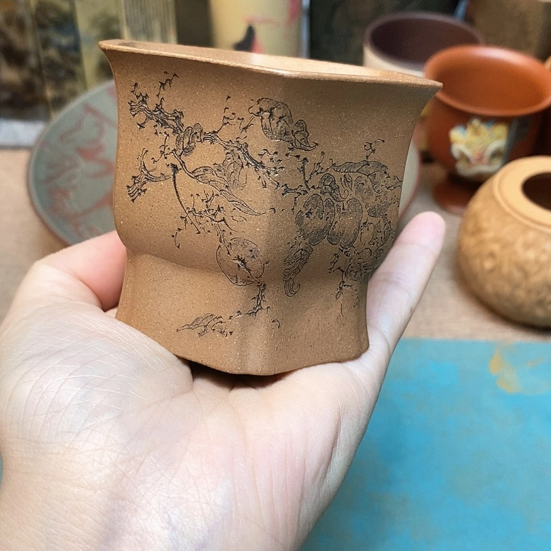 紫砂茶杯宜兴紫砂杯