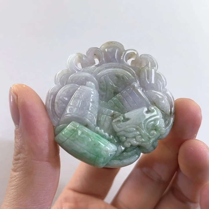 翡翠吊坠(赠链)未镶嵌代编织