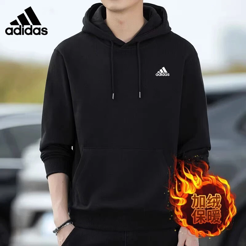 adidas/阿迪达斯简约潮流运动卫衣加绒25款秋冬男打底衣【流光风】