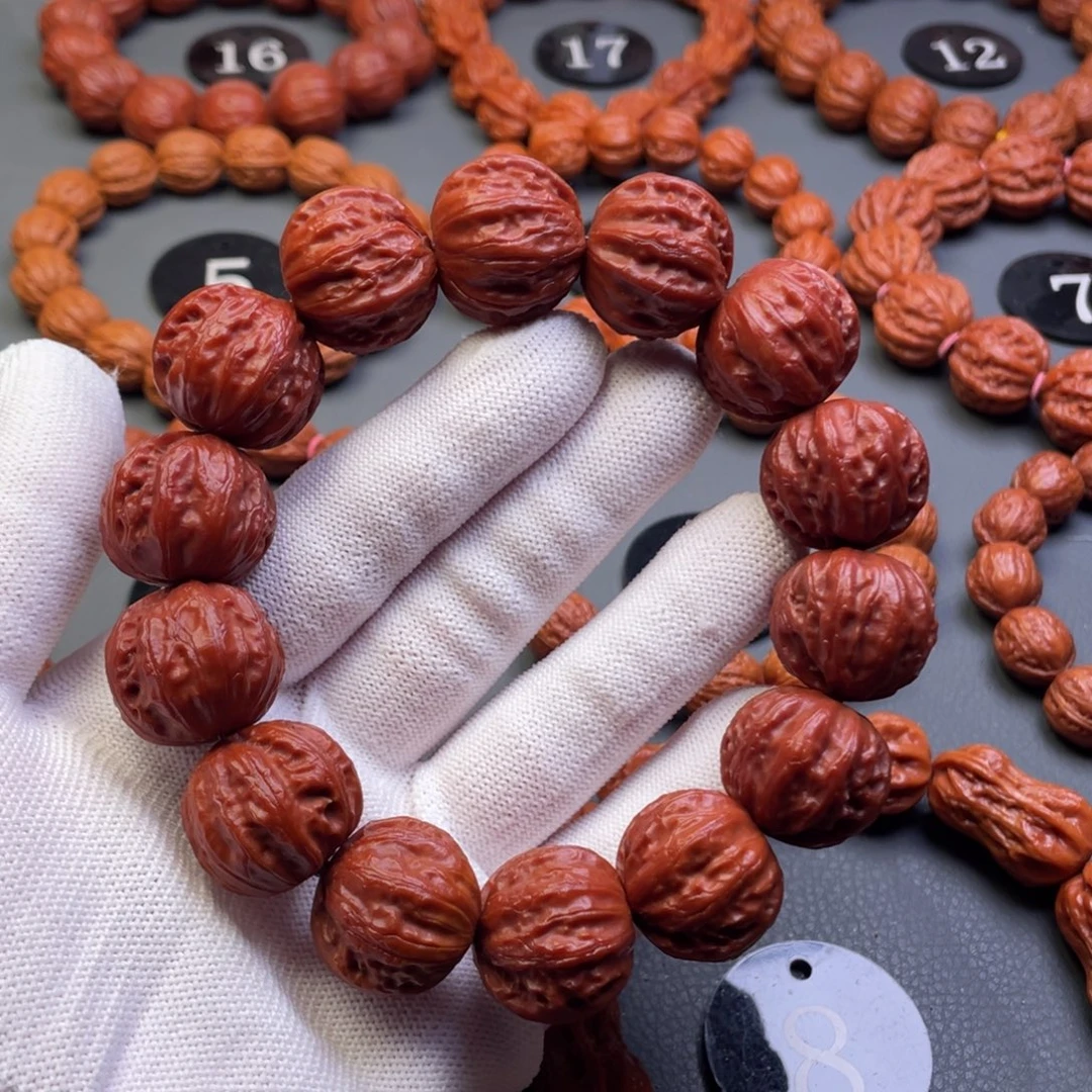 文玩核桃手串野生核桃南瓜桩磨盘京八棱手串