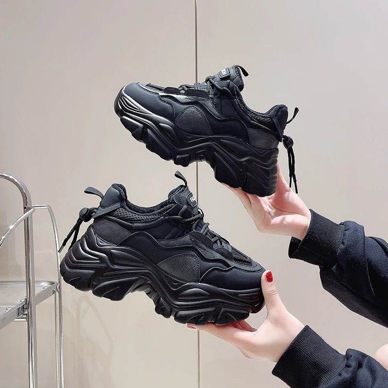 韩版时尚厚底增高时尚老爹鞋2289-1