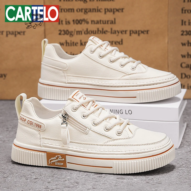 卡帝乐鳄鱼男鞋男士休闲鞋夏季新款潮流板鞋运动软底皮面英伦潮鞋