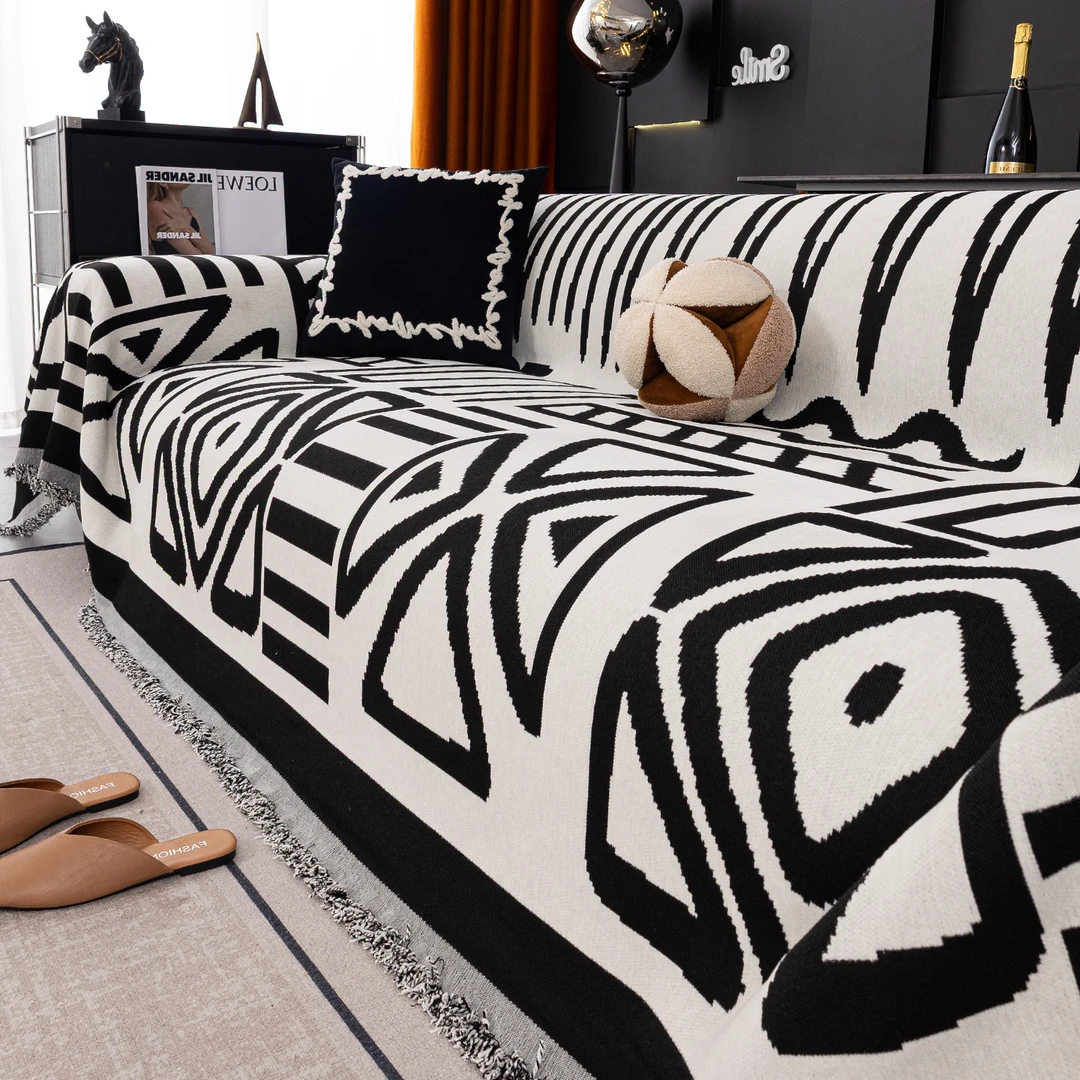 装饰艺术雪尼尔沙发巾四季通用防滑耐磨防尘显高级感沙发巾