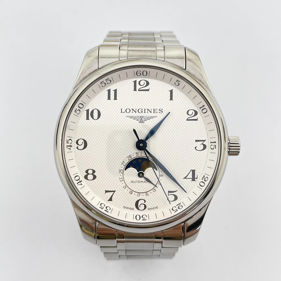 95新 Longines/浪琴 四针月相/L2.919.4.78.6/42表径/全套附件