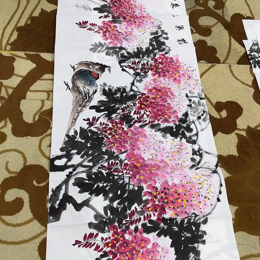 国画王孝华花鸟作品童