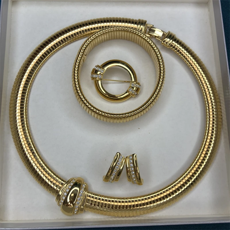 合金胸针 芳芳家百年纪念款全套原盒项链胸针1-2【2070314-001】