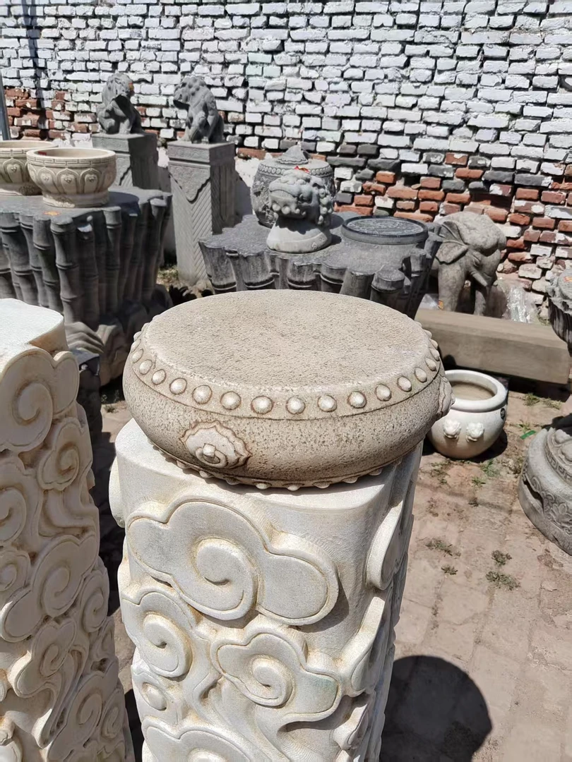 汉白玉   小扁鼓一个