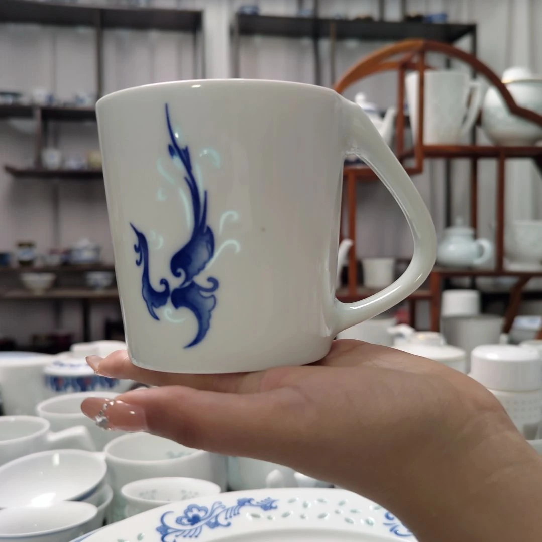 瓷情侣凤纹马克杯一个