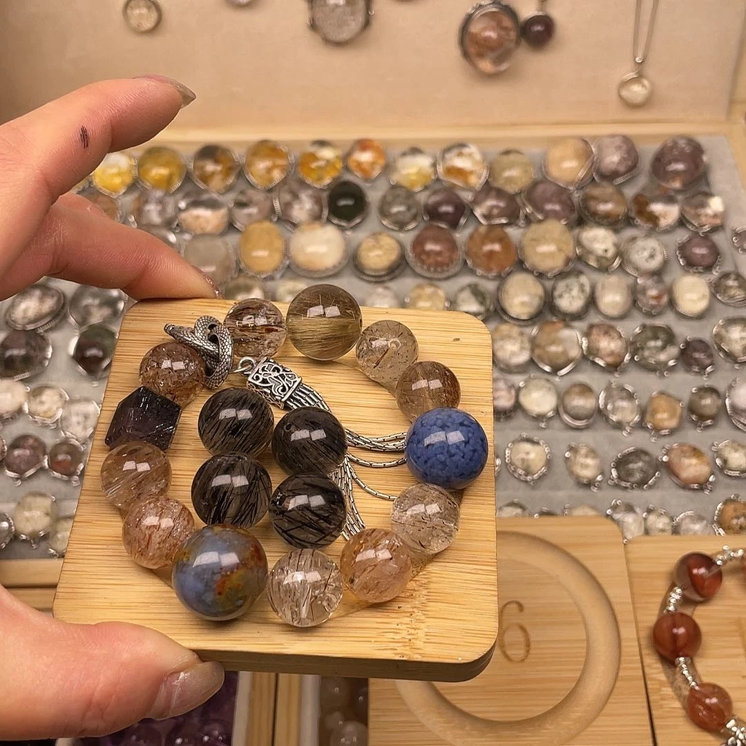 烟晶手链合金夏**凉