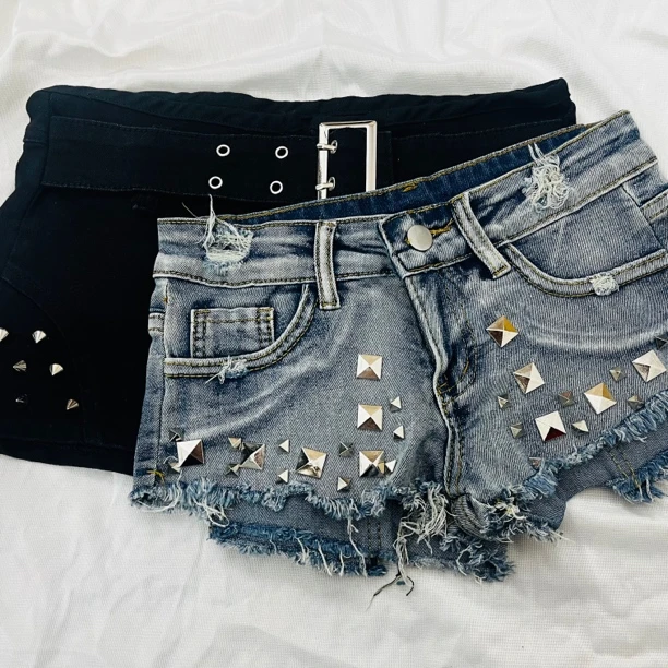 【直播下单】古着辣妹牛仔短裤短裙短款裤裙y2k2025夏季低腰新款