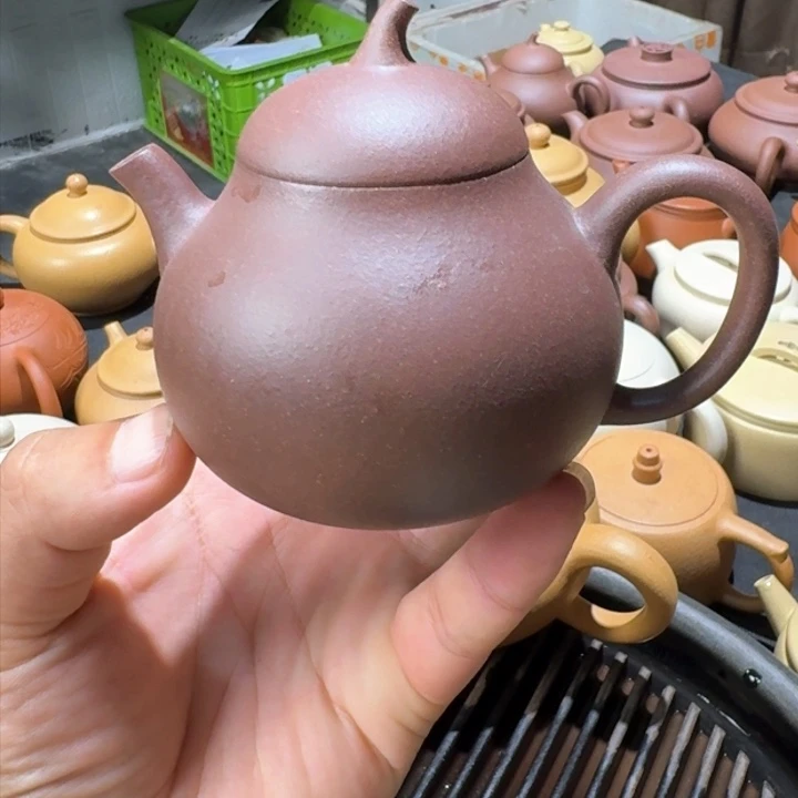 茶壶紫砂底槽清茄瓜180cc