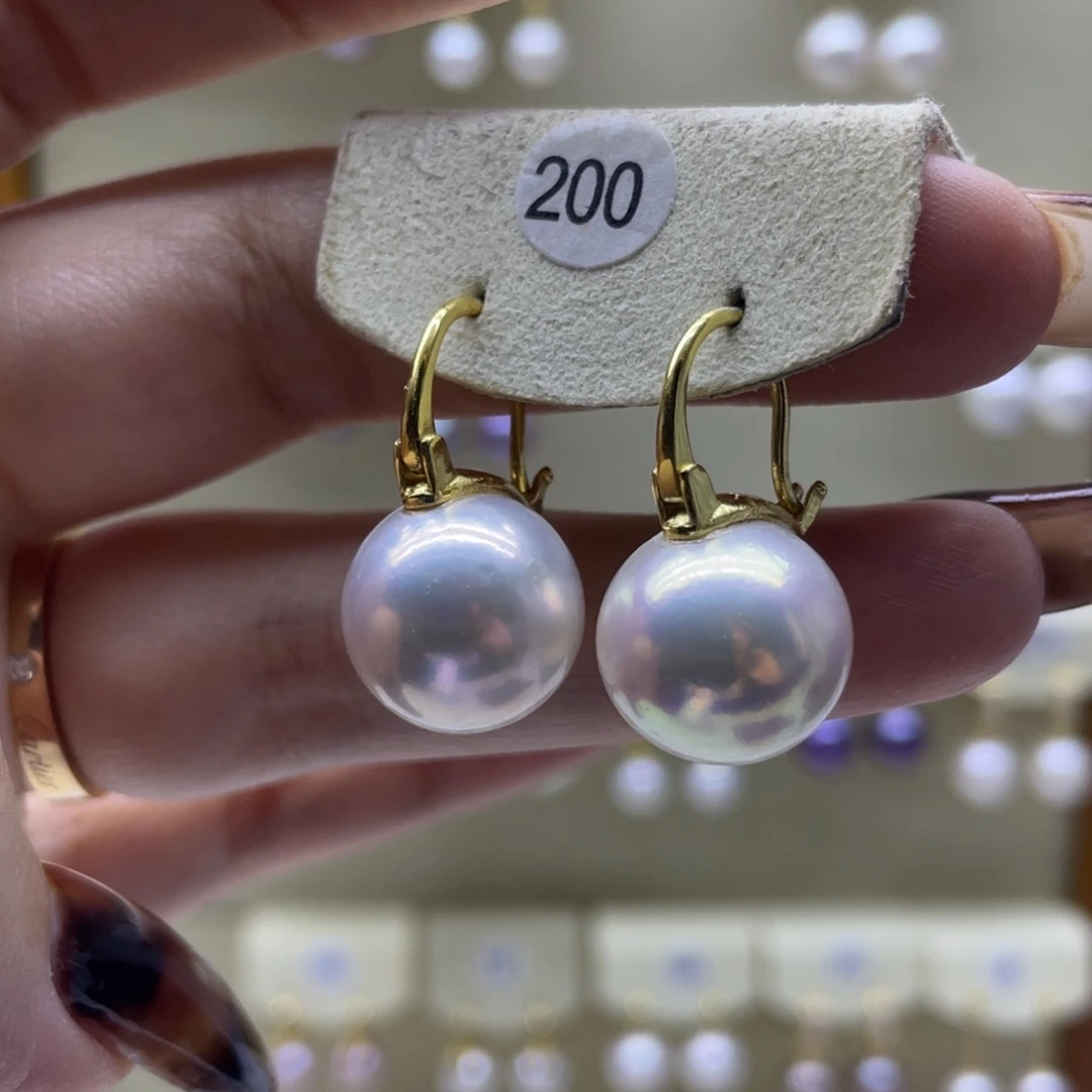 淡水珍珠耳饰银S925镶嵌