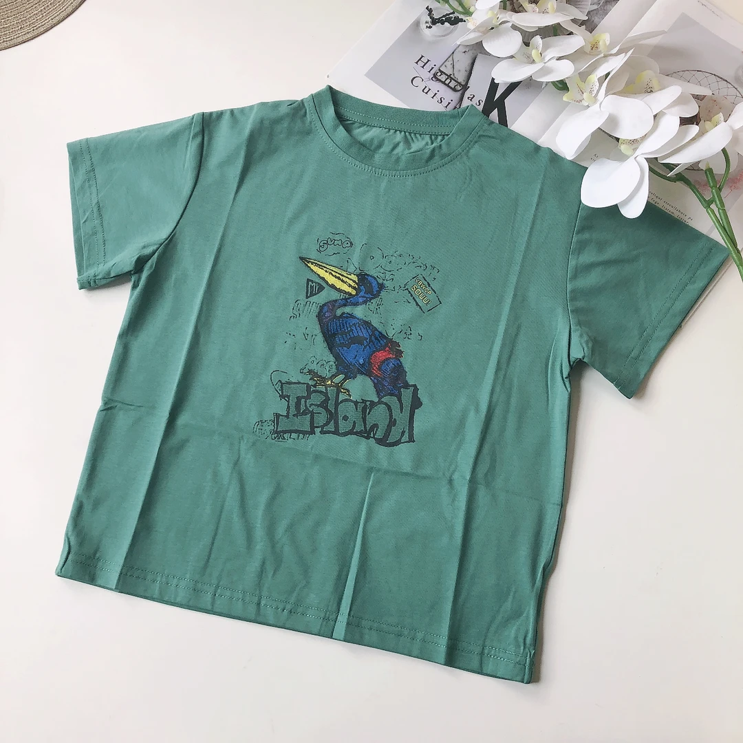 K037儿童夏季短袖T恤小鸟款