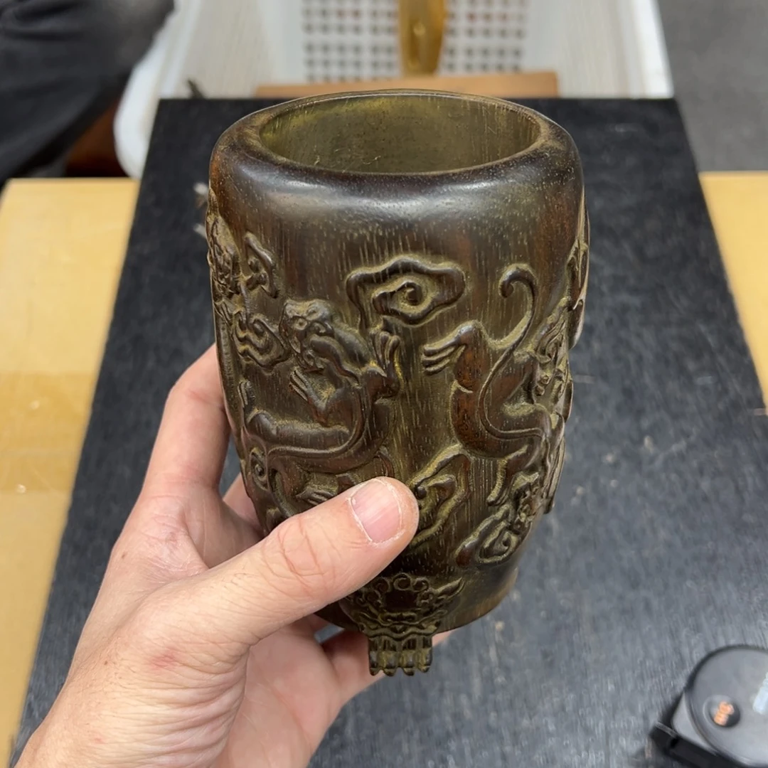 竹日本中古工艺品摆件