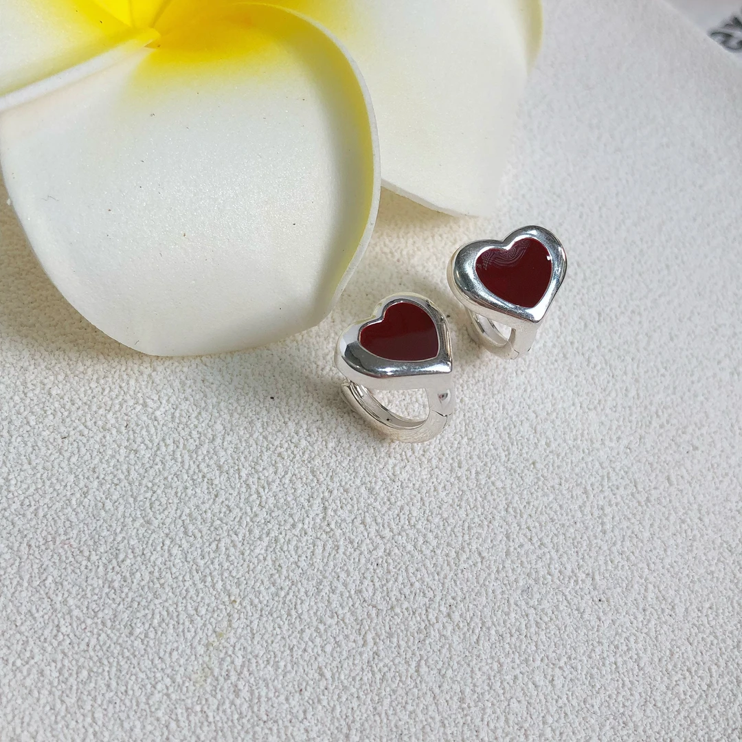 925银耳饰 纯银甜美爱心耳饰女 简约百搭ins凤网红同款气质小耳钉