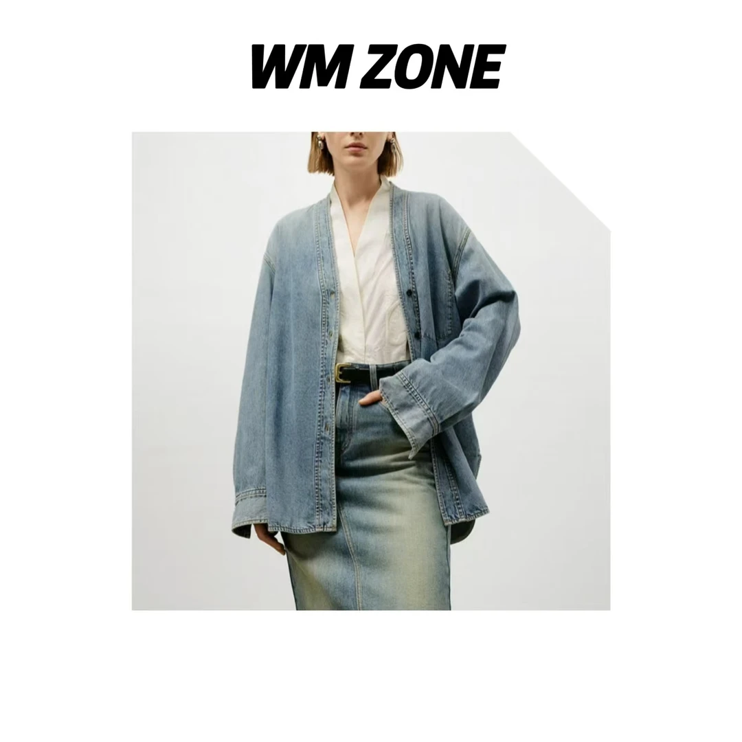 虎儿 3-2549东方感丝棉牛仔外套基础款穿搭